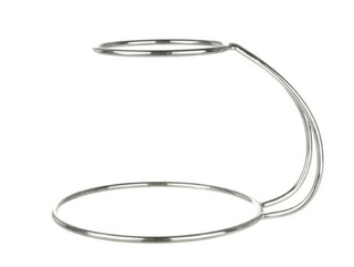 2 Tier C Shaped Cake Stand (chrome) Tableware Rentuu