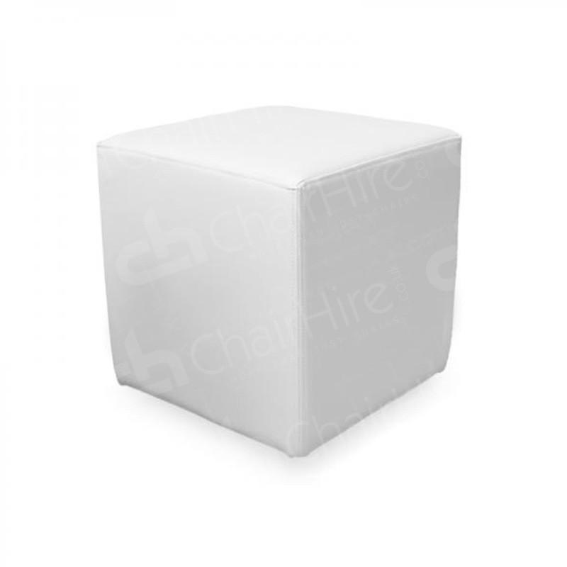 White cube store chair